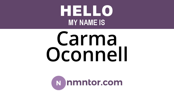 Carma Oconnell