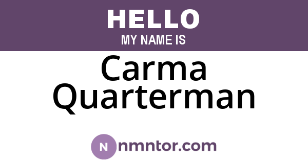 Carma Quarterman