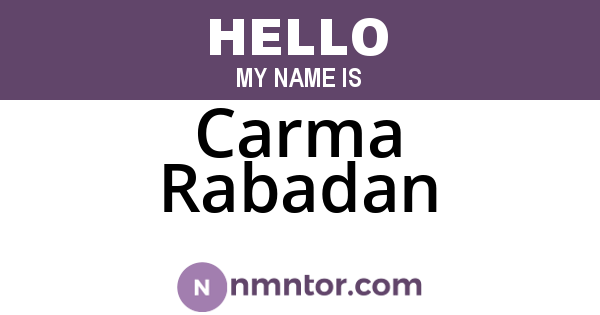 Carma Rabadan