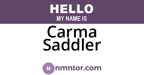 Carma Saddler