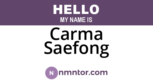 Carma Saefong