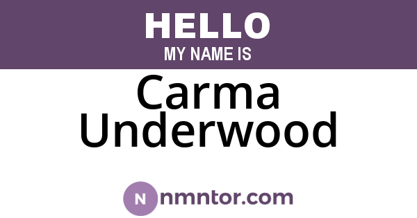 Carma Underwood