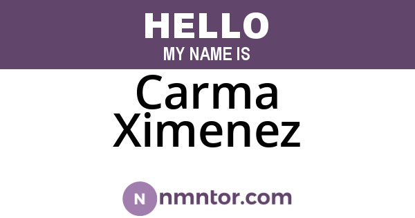 Carma Ximenez