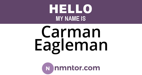 Carman Eagleman