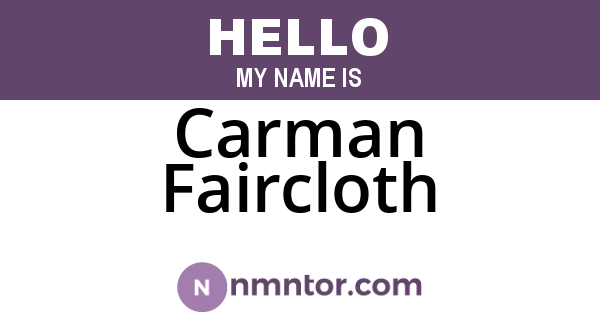 Carman Faircloth