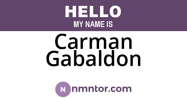 Carman Gabaldon