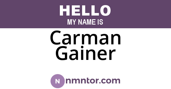 Carman Gainer