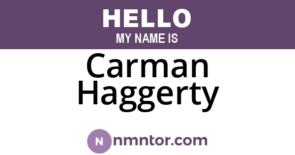 Carman Haggerty