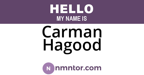 Carman Hagood