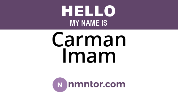 Carman Imam