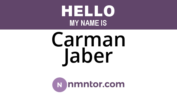 Carman Jaber