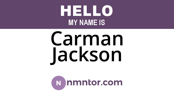 Carman Jackson