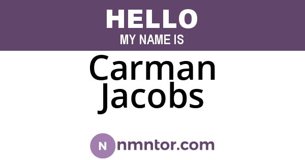 Carman Jacobs