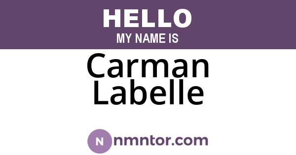 Carman Labelle