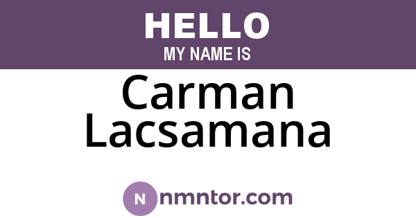 Carman Lacsamana