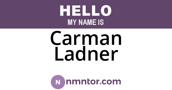 Carman Ladner