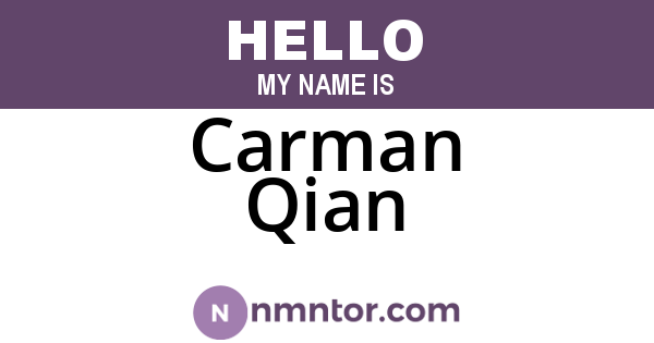 Carman Qian
