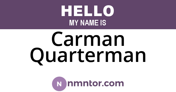 Carman Quarterman