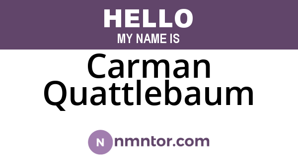 Carman Quattlebaum