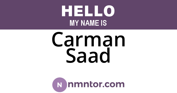 Carman Saad