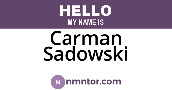 Carman Sadowski