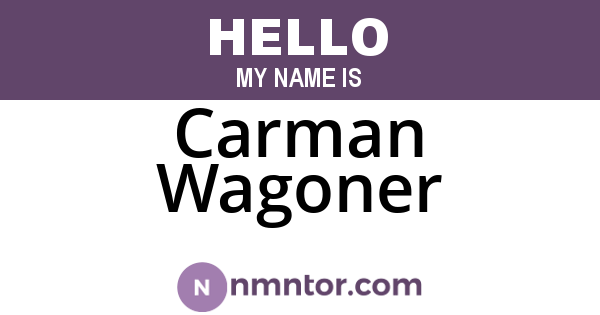 Carman Wagoner