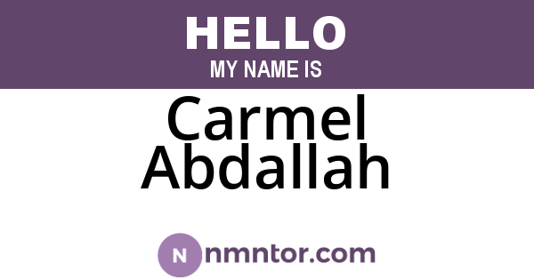Carmel Abdallah