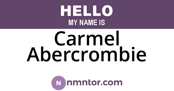 Carmel Abercrombie