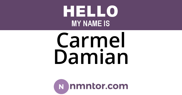 Carmel Damian