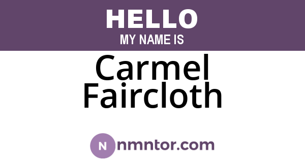 Carmel Faircloth