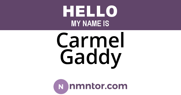 Carmel Gaddy