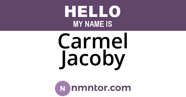 Carmel Jacoby