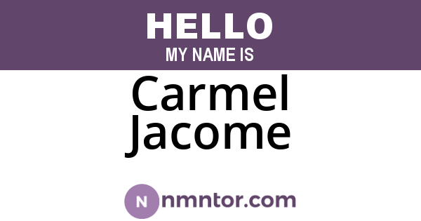 Carmel Jacome
