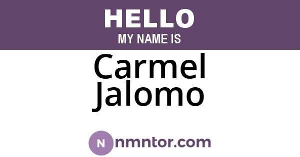 Carmel Jalomo