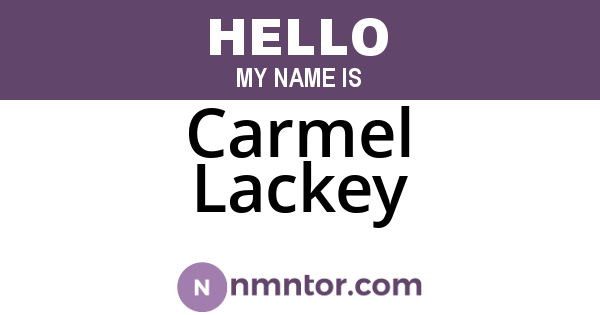 Carmel Lackey