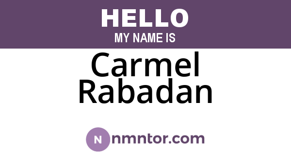 Carmel Rabadan