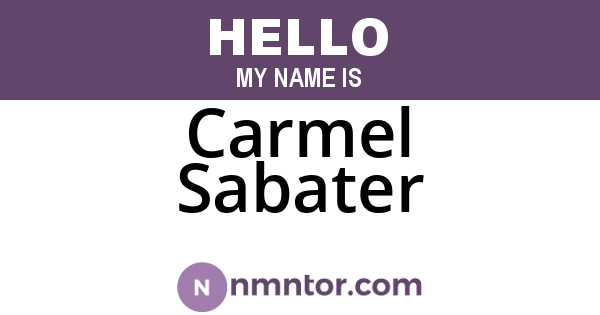 Carmel Sabater
