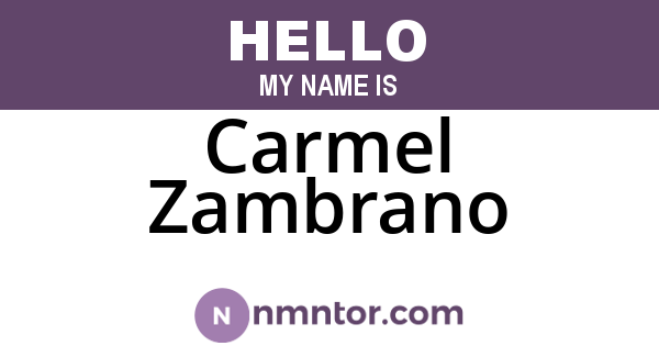 Carmel Zambrano
