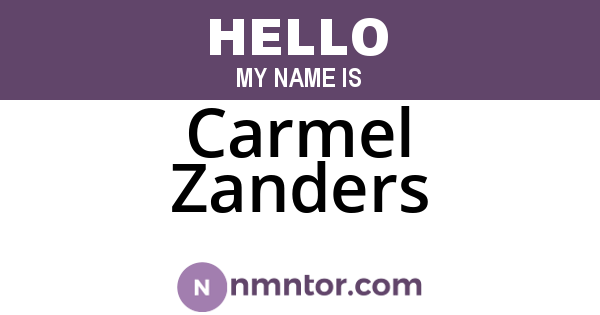 Carmel Zanders