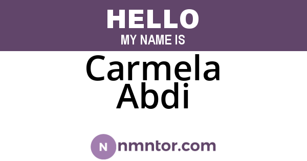 Carmela Abdi