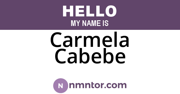 Carmela Cabebe