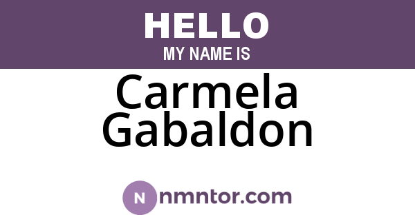Carmela Gabaldon