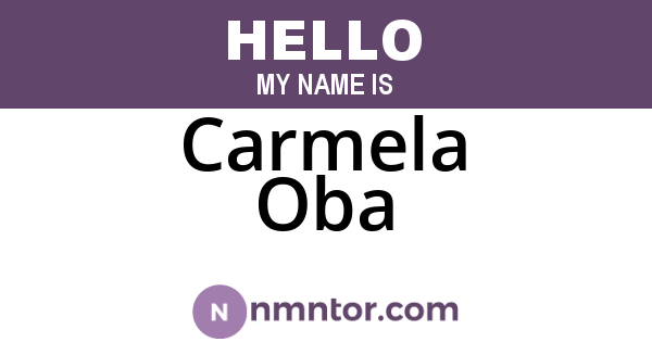 Carmela Oba