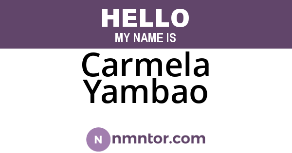 Carmela Yambao