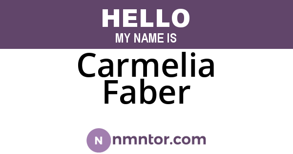 Carmelia Faber