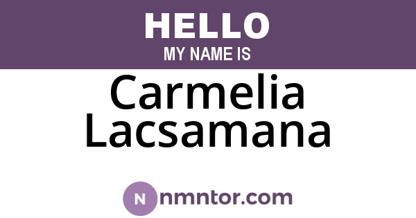 Carmelia Lacsamana