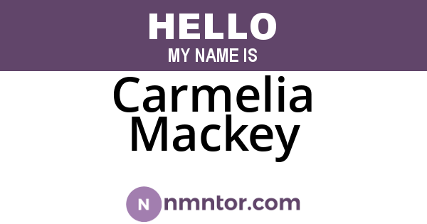 Carmelia Mackey