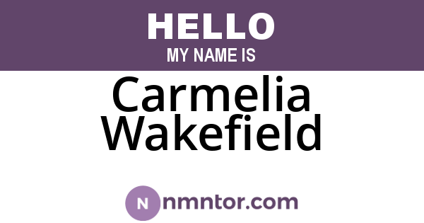 Carmelia Wakefield