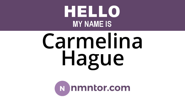 Carmelina Hague