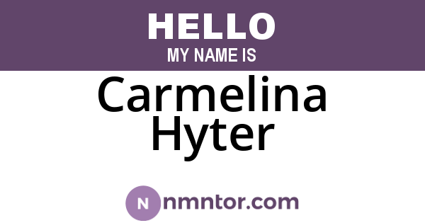 Carmelina Hyter